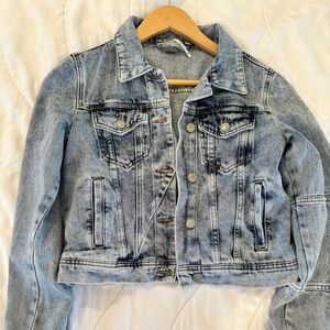 Free people acid wash jean jacket size XS